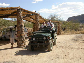 Arrival at Erongo Wilderness Lodge