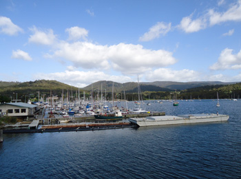 Kettering from the Bruny Island ferry