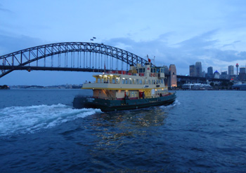 The setting of Sails Restaurant just can't be beaten. Unfortunately the ferry is hiding the Opera House