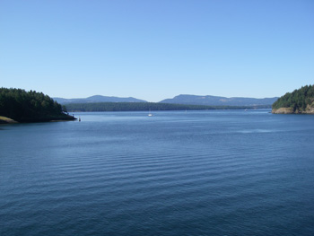 Approaching Swartz Bay on the Tsawwassen ferry