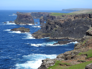 View north from Eshaness lighthouse